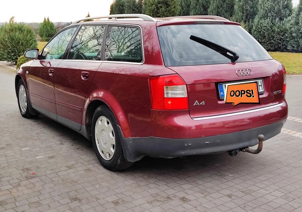 Audi A4 cena 6800 przebieg: 372000, rok produkcji 2002 z Szydłowiec małe 79